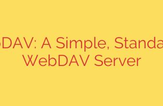 WebDAV: A Simple, Standalone WebDAV Server