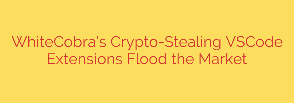 WhiteCobra’s Crypto-Stealing VSCode Extensions Flood the Market