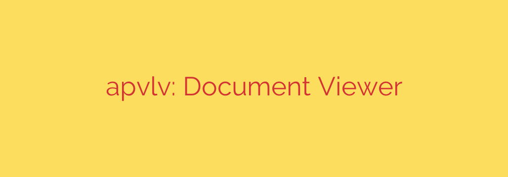 apvlv: Document Viewer