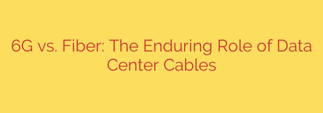 6G vs. Fiber: The Enduring Role of Data Center Cables