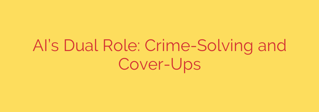 AI’s Dual Role: Crime-Solving and Cover-Ups