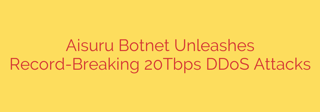 Aisuru Botnet Unleashes Record-Breaking 20Tbps DDoS Attacks