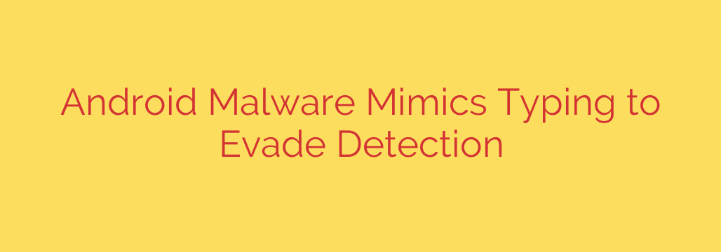 Android Malware Mimics Typing to Evade Detection