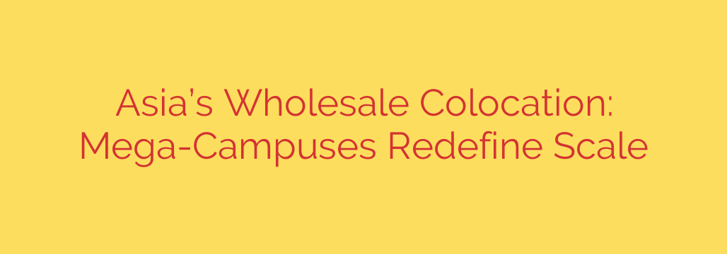 Asia’s Wholesale Colocation: Mega-Campuses Redefine Scale