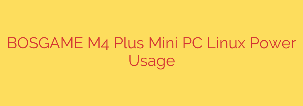 BOSGAME M4 Plus Mini PC Linux Power Usage