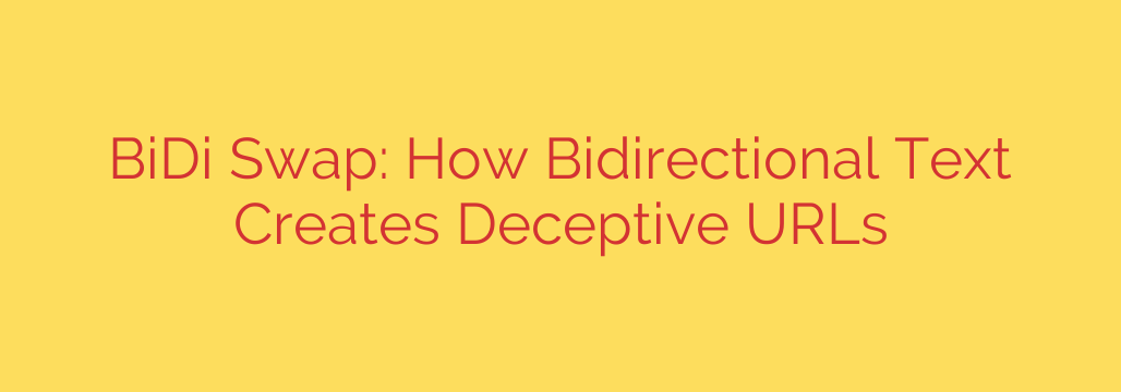 BiDi Swap: How Bidirectional Text Creates Deceptive URLs