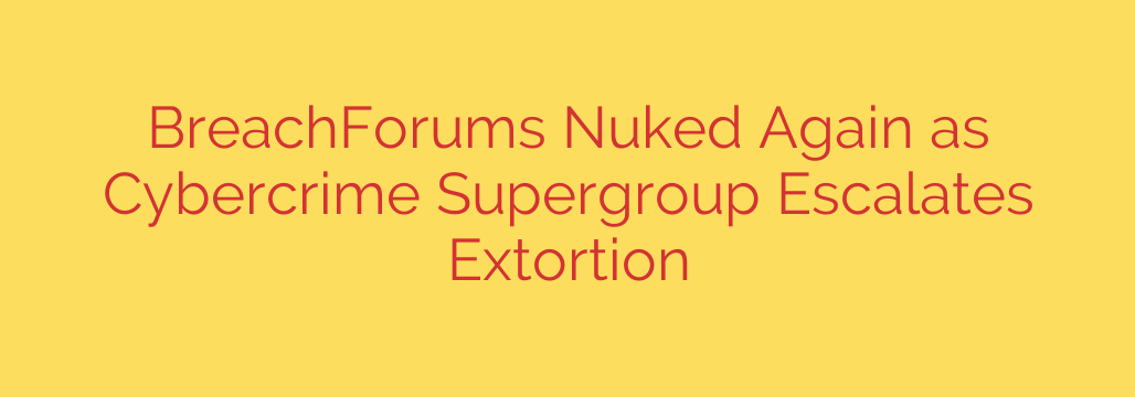BreachForums Nuked Again as Cybercrime Supergroup Escalates Extortion