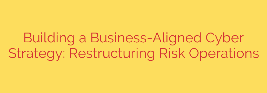 Building a Business-Aligned Cyber Strategy: Restructuring Risk Operations