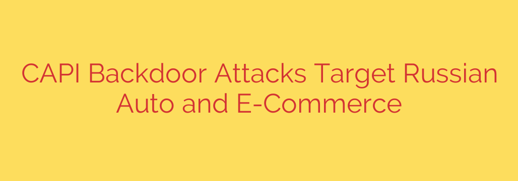 CAPI Backdoor Attacks Target Russian Auto and E-Commerce
