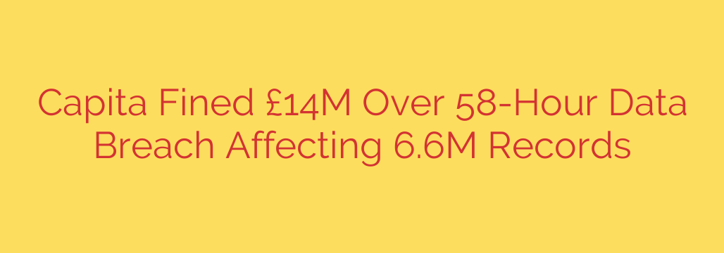 Capita Fined £14M Over 58-Hour Data Breach Affecting 6.6M Records
