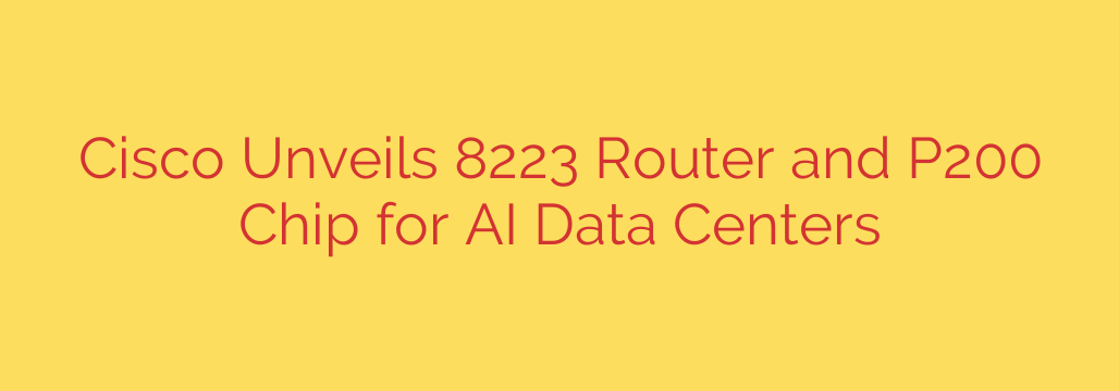 Cisco Unveils 8223 Router and P200 Chip for AI Data Centers