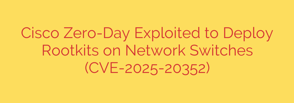 Cisco Zero-Day Exploited to Deploy Rootkits on Network Switches (CVE-2025-20352)