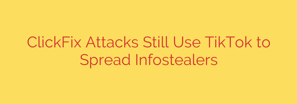 ClickFix Attacks Still Use TikTok to Spread Infostealers