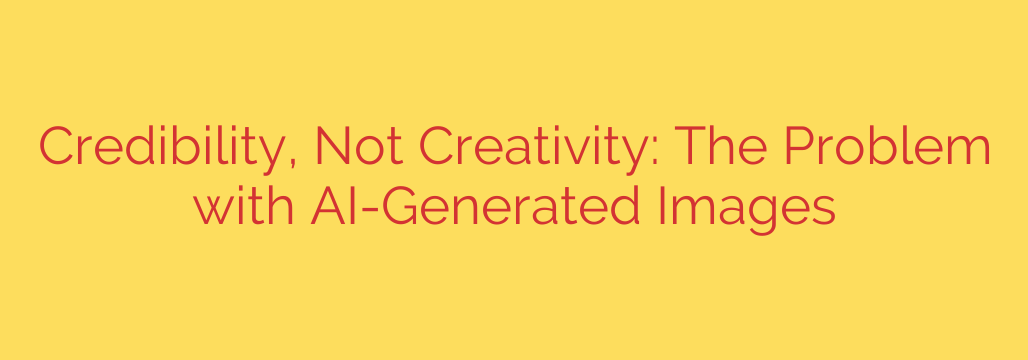 Credibility, Not Creativity: The Problem with AI-Generated Images