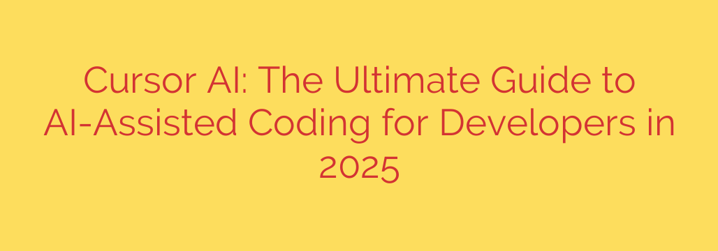 Cursor AI: The Ultimate Guide to AI-Assisted Coding for Developers in 2025