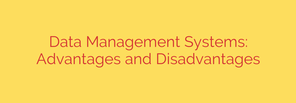 Data Management Systems: Advantages and Disadvantages