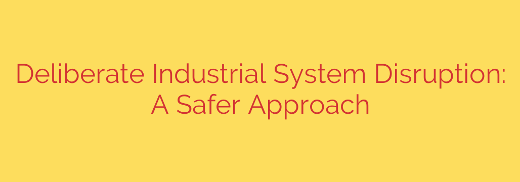 Deliberate Industrial System Disruption: A Safer Approach