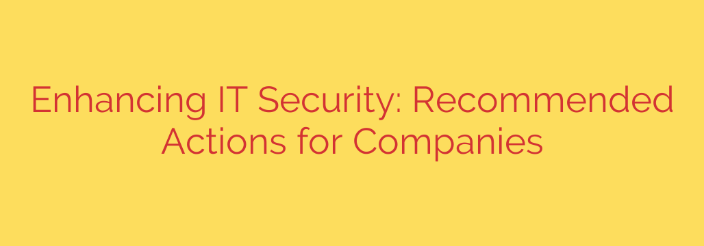 Enhancing IT Security: Recommended Actions for Companies