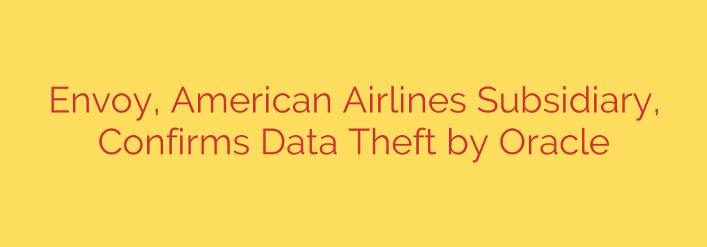 Envoy, American Airlines Subsidiary, Confirms Data Theft by Oracle