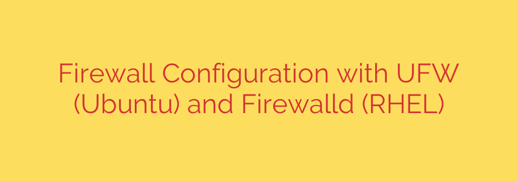 Firewall Configuration with UFW (Ubuntu) and Firewalld (RHEL)