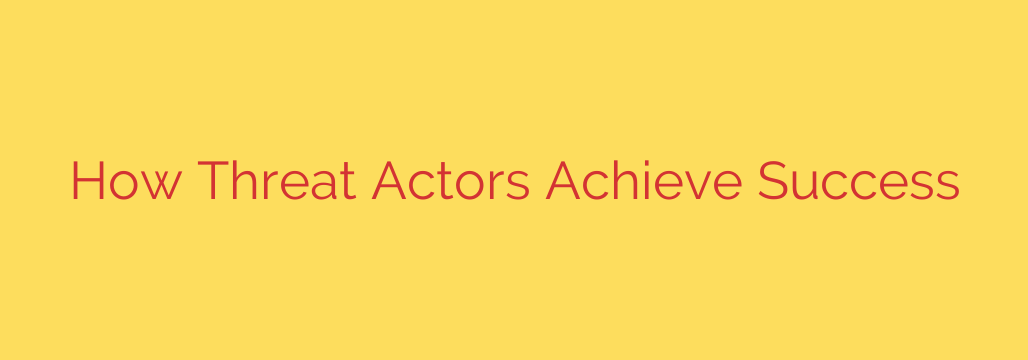 How Threat Actors Achieve Success