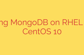 Installing MongoDB on RHEL 10 and CentOS 10