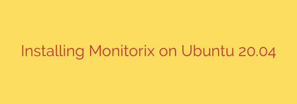 Installing Monitorix on Ubuntu 20.04