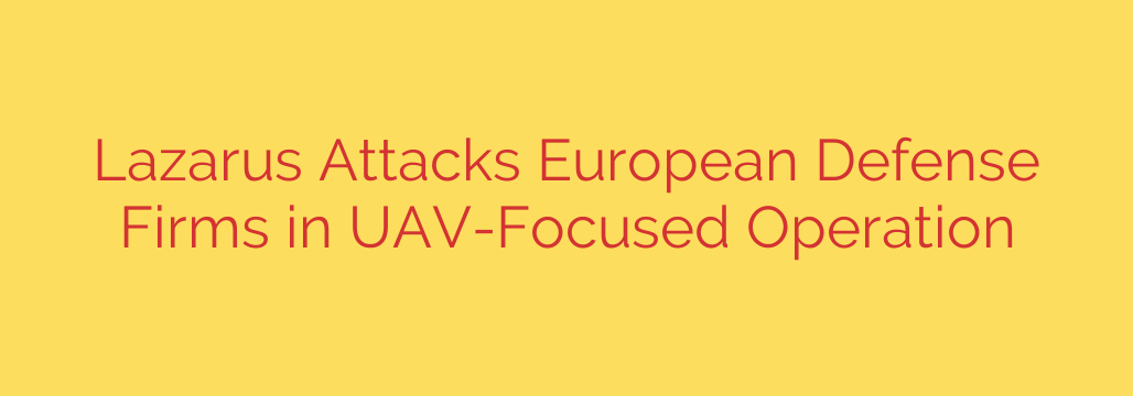 Lazarus Attacks European Defense Firms in UAV-Focused Operation