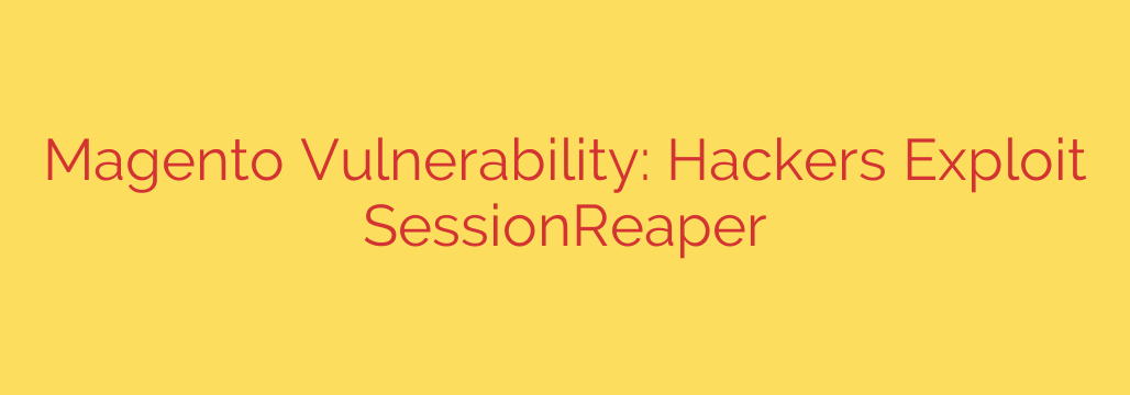 Magento Vulnerability: Hackers Exploit SessionReaper