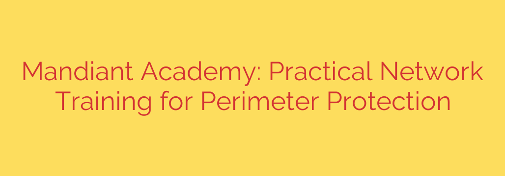 Mandiant Academy: Practical Network Training for Perimeter Protection