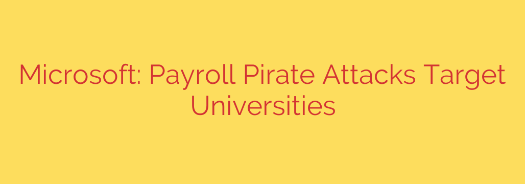 Microsoft: Payroll Pirate Attacks Target Universities