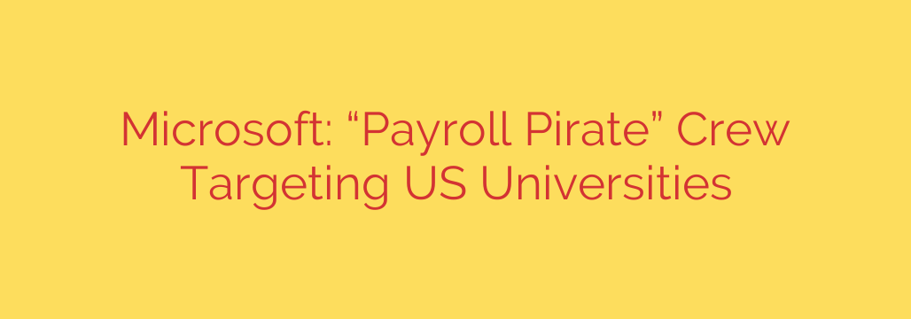 Microsoft: “Payroll Pirate” Crew Targeting US Universities