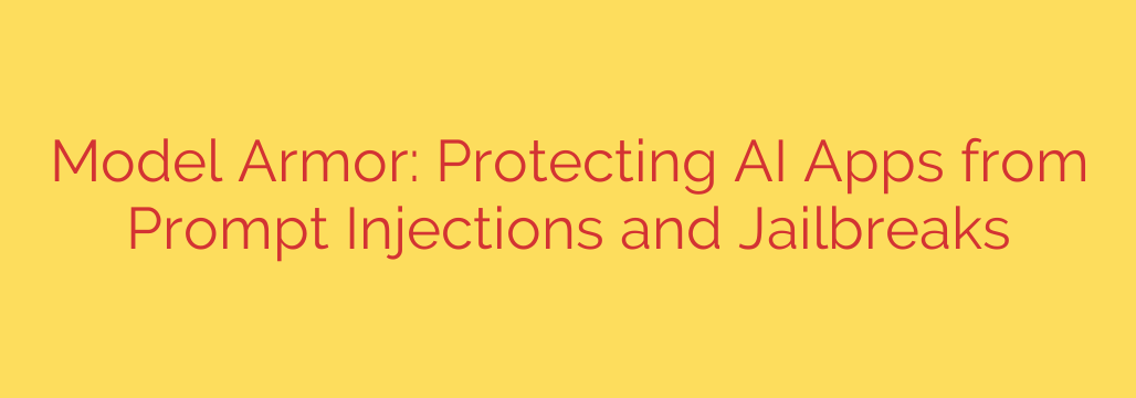 Model Armor: Protecting AI Apps from Prompt Injections and Jailbreaks