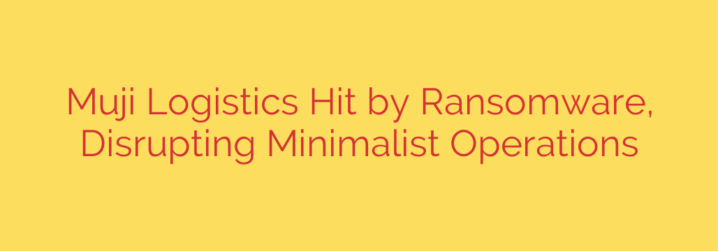 Muji Logistics Hit by Ransomware, Disrupting Minimalist Operations