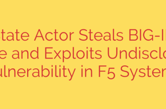 Nation-State Actor Steals BIG-IP Source Code and Exploits Undisclosed Vulnerability in F5 Systems