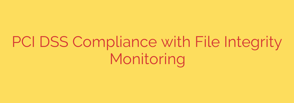 PCI DSS Compliance with File Integrity Monitoring