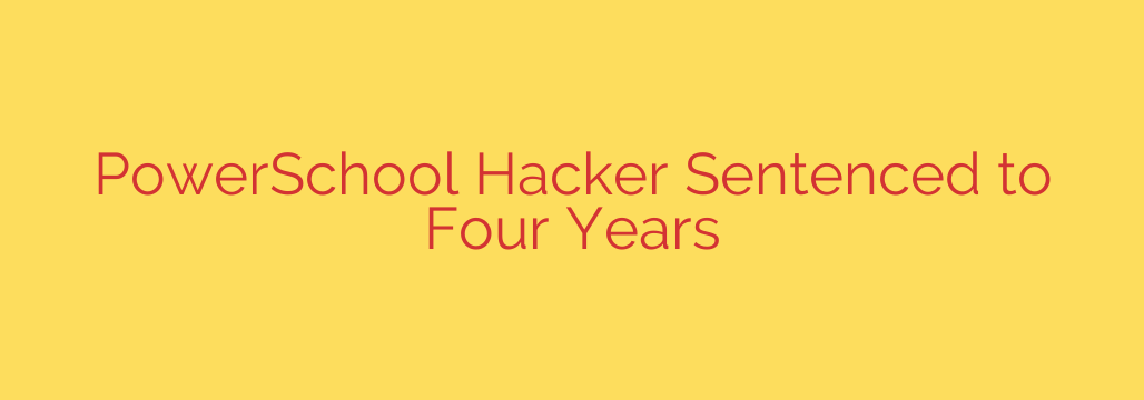 PowerSchool Hacker Sentenced to Four Years