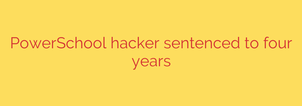 PowerSchool hacker sentenced to four years