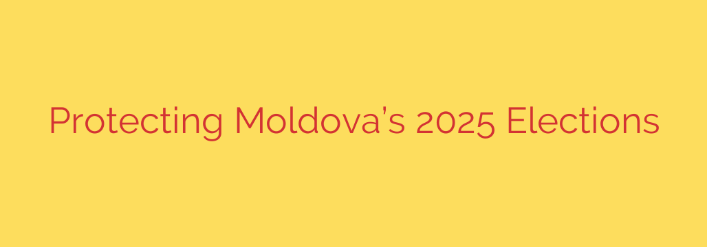 Protecting Moldova’s 2025 Elections