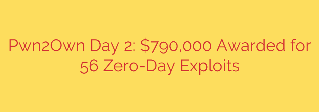 Pwn2Own Day 2: $790,000 Awarded for 56 Zero-Day Exploits