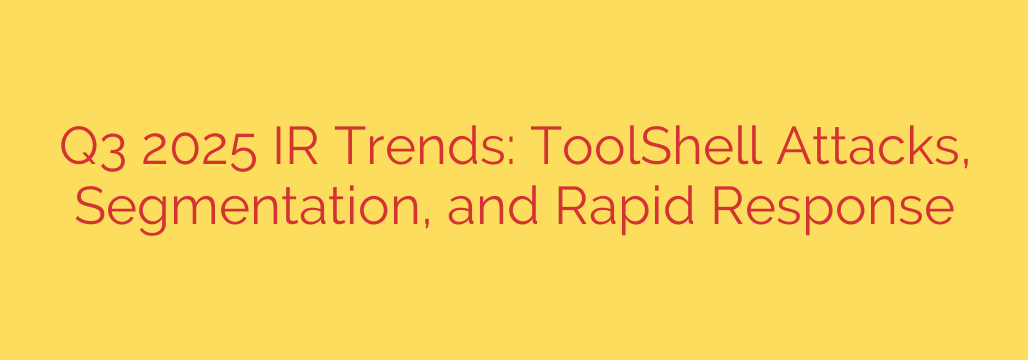 Q3 2025 IR Trends: ToolShell Attacks, Segmentation, and Rapid Response