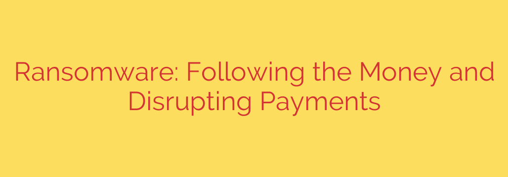 Ransomware: Following the Money and Disrupting Payments