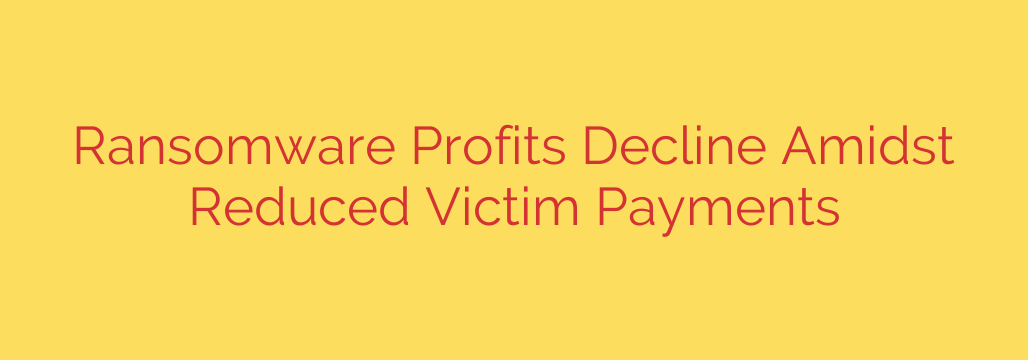 Ransomware Profits Decline Amidst Reduced Victim Payments