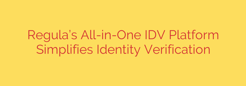 Regula’s All-in-One IDV Platform Simplifies Identity Verification