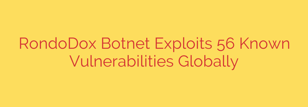 RondoDox Botnet Exploits 56 Known Vulnerabilities Globally