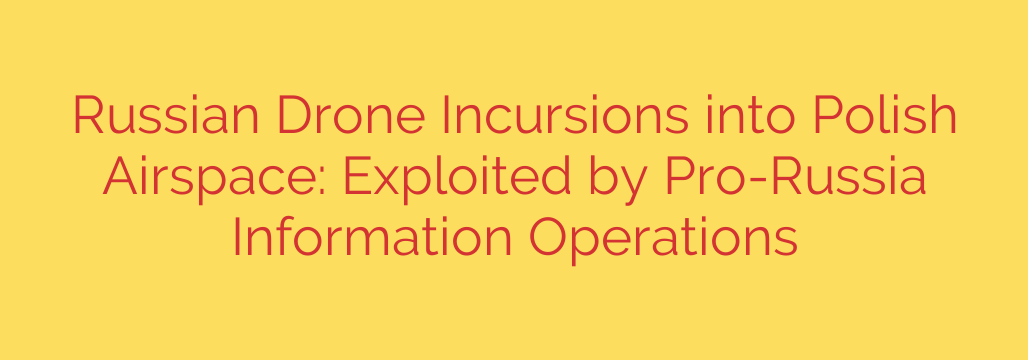 Russian Drone Incursions into Polish Airspace: Exploited by Pro-Russia Information Operations
