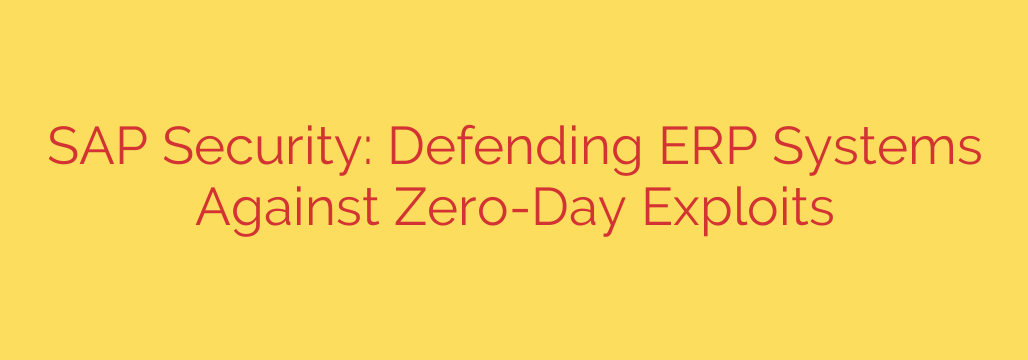 SAP Security: Defending ERP Systems Against Zero-Day Exploits