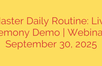 Scrum Master Daily Routine: Live Scrum Ceremony Demo | Webinar on September 30, 2025