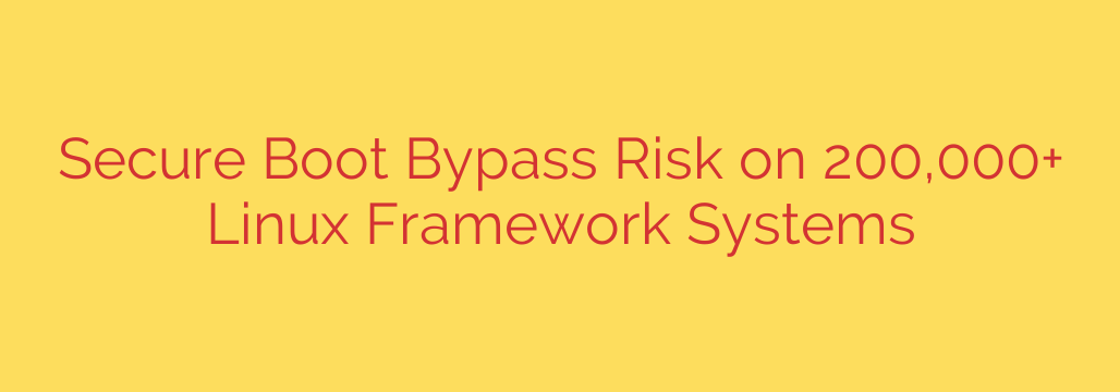 Secure Boot Bypass Risk on 200,000+ Linux Framework Systems
