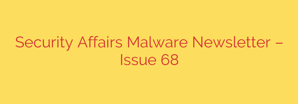 Security Affairs Malware Newsletter – Issue 68